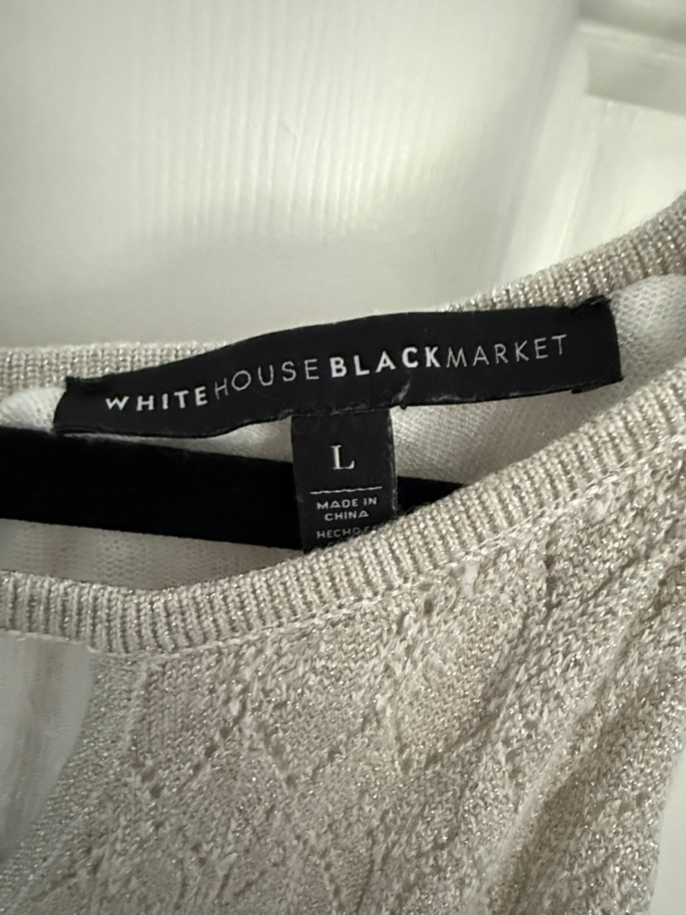 White House Black Market Strapless Knit Shell Dress in Light Taupe - Picture 3 of 3